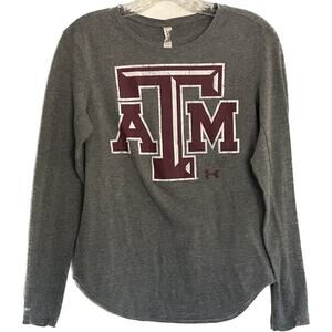 Under Armour TEXAS A&M SHIRT Women’s Size S HEAT GEAR Long Sleeve